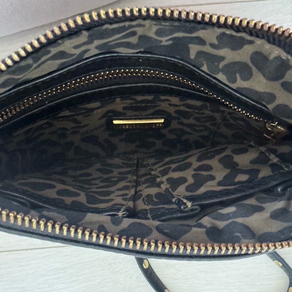 Rebecca Minkoff Black Leather Mini MAC Crossbody Bag Gold Tone Hardware - Picture 13 of 13